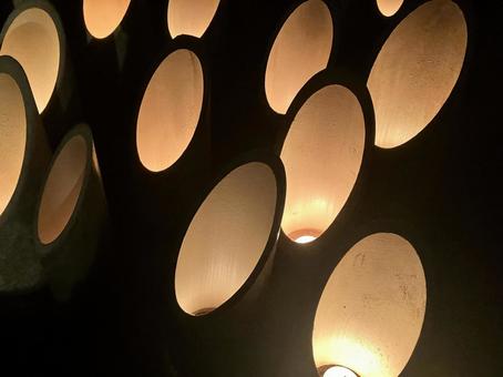 竹あかり③ 竹,光,明かりの写真素材