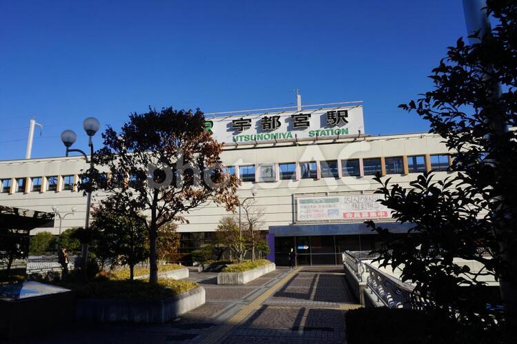 JR宇都宮駅　駅前のペデストリアンデッキ 宇都宮市,宇都宮,ペデストリアンデッキの写真素材