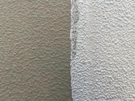 ←既存　サコツローラー下塗り→ モルタル,alc,サコツの写真素材