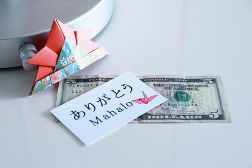 ルームクリーンのチップ ルームクリーンのチップ チップ,お礼,ドルの写真素材