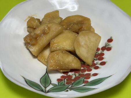 ご飯のお供にお酒のつまみに さつまいも,サツマイモ,調理の写真素材