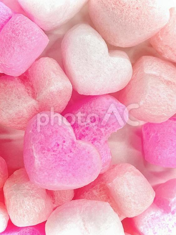ハートがいっぱい(ピンク) 02 ハート,♡,緩衝材の写真素材