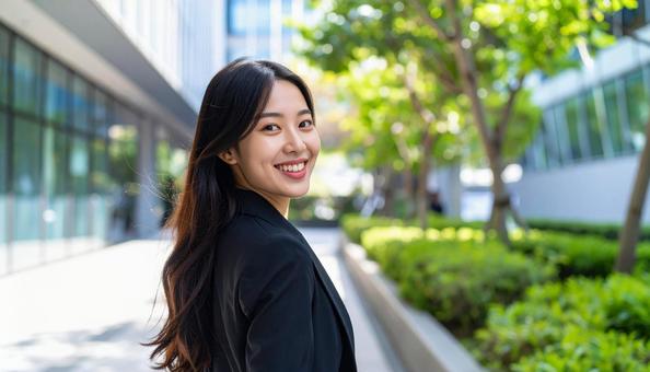 働く女性 働く女性の写真