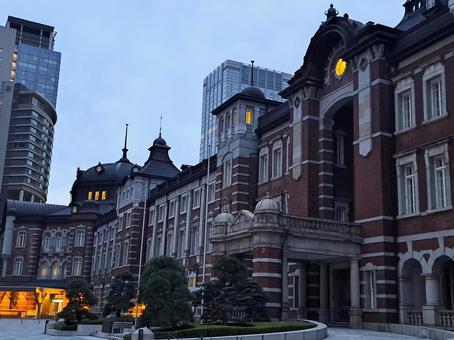 照片, 东京站, 黎明, 八重洲, 