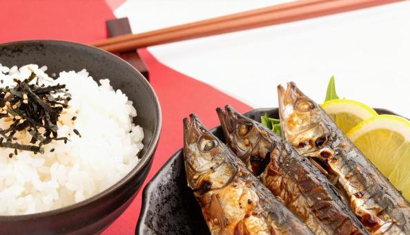 焼き魚 焼き魚の写真