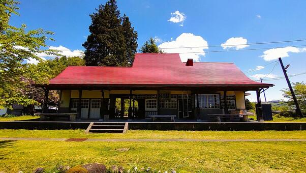 廃駅01 駅,廃駅,駅舎の写真素材