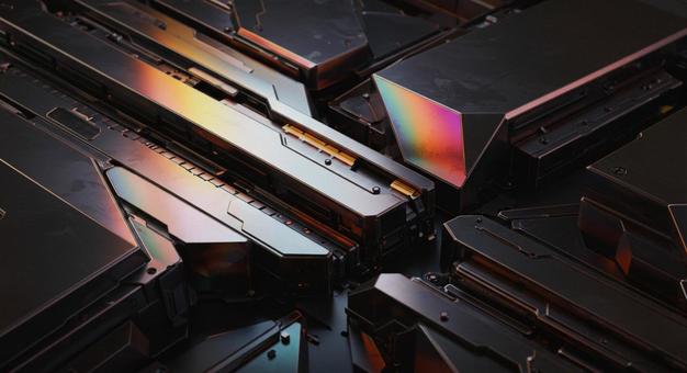 幾何学ハイテク金属NFTスタイルアート 幾何学ハイテク金属NFTスタイルアート の写真