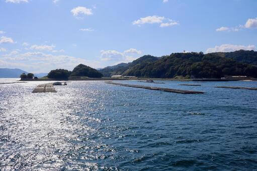 瀬戸内海の風景 瀬戸内海,広島県,海の写真素材