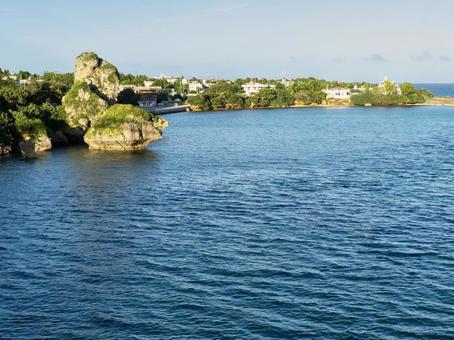 Panoramic view from the top of Ikei Bridge, ikei ohashi, sea, blue, JPG