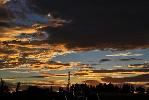 夕焼け 2025/7/14 夕焼け 2025/7/14 夕焼け,夕暮れ,夕方の写真素材