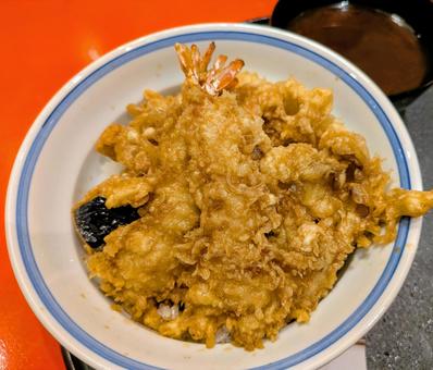 手軽に食べられる 天丼,食べ物,美味しいの写真素材