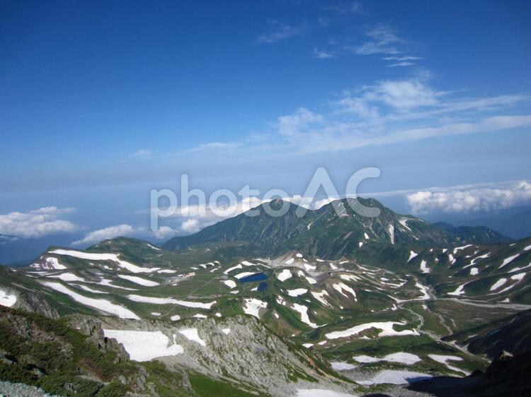 立山から見下ろした室堂 立山,登山,トレッキングの写真素材