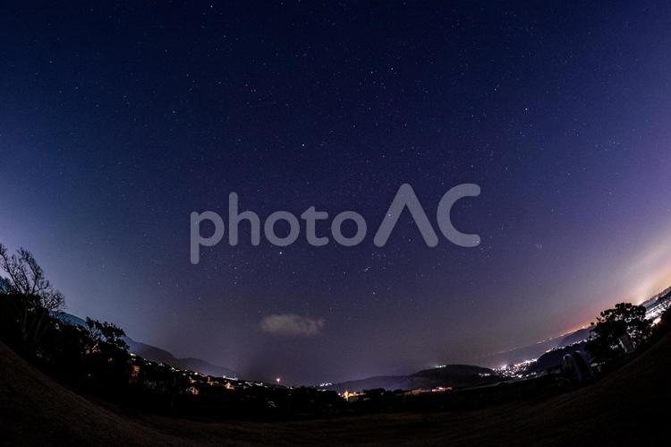 ［街角スナップ］住宅街の星空 空,夜,壁紙の写真素材
