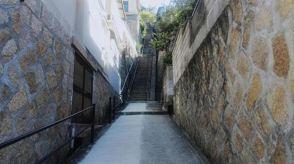 呉市両城の百階段 両城の百階段,階段住宅,呉市の写真素材