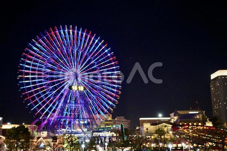 みなとみらいの夜景 夜景,みなとみらい,ランドマークタワーの写真素材