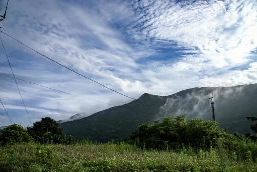 Photo, ascending fog, mountain fog, mountain, 