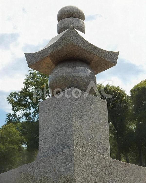 【風景写真】五輪塔 五輪塔,石塔,仏教の写真素材