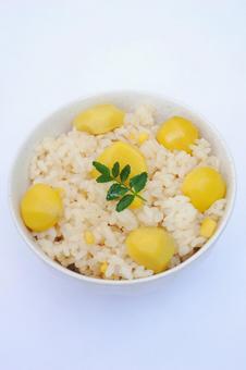 栗ご飯 栗ご飯 栗ご飯,炊き込みご飯,秋の写真素材