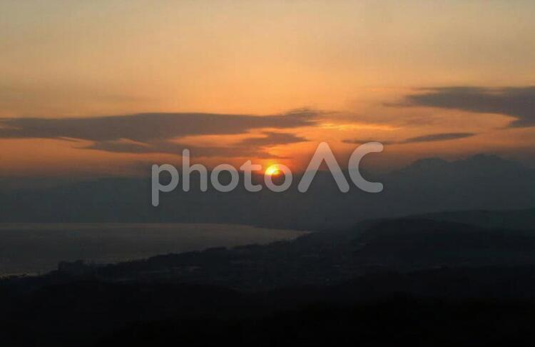 夕日01 夕日,光,太陽の写真素材