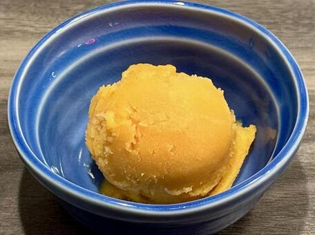 季節のシャーベット（みかん） 料理,食べ物,デザートの写真素材