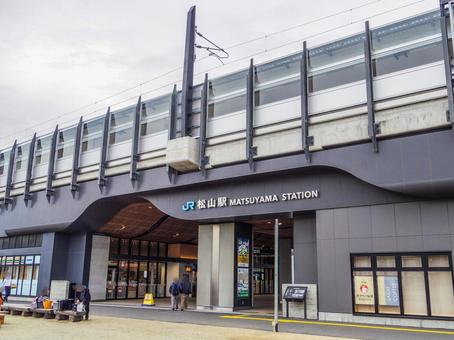 【愛媛県】JR松山駅 jr松山駅,松山市,愛媛県の写真素材