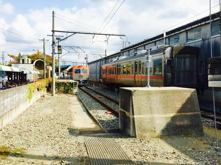 北陸鉄道浅野川線の内灘駅 石川,石川県,北陸地方の写真素材