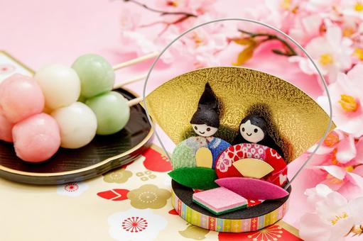 桃の節句のイメージ お雛様,ひな人形,御代理様の写真素材