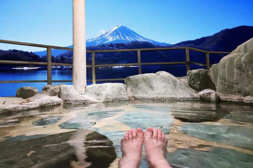 Superb view open-air bath in the great outdoors, JPG Superb view open-air bath in the great outdoors, hot spring, outdoor bath, bath, JPG