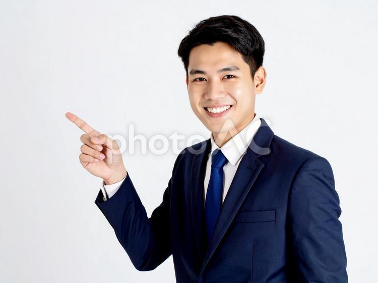 指差し 指差し,男性,男子の写真素材