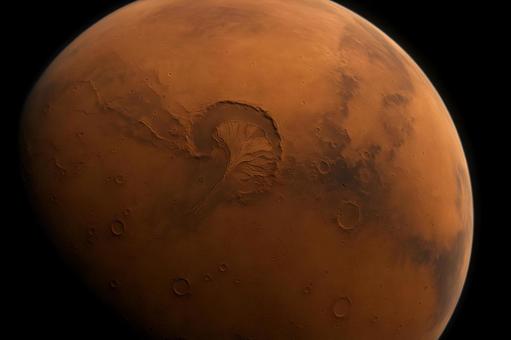 火星の河川デルタ 火星の河川デルタの写真