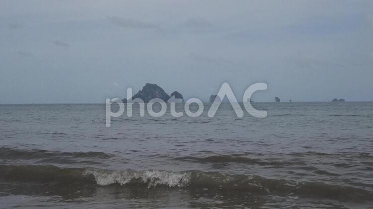 クラビ（タイのビーチリゾート）の砂浜 タイ,クラビ,ビーチの写真素材