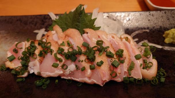 鳥刺し 鳥刺し,とりさし,鶏肉の写真素材