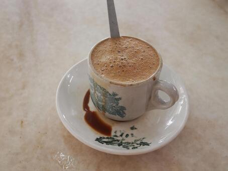 ホワイトコーヒー イポー,ホワイトコーヒー,飲み物の写真素材