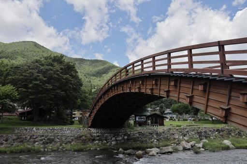 【長野県】奈良井宿・木曽の大橋 【長野県】奈良井宿・木曽の大橋 長野県,塩尻市,奈良井宿の写真素材