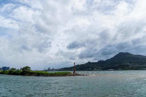 淡水の河口を望む 淡水の河口を望むの写真