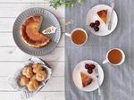 チーズケーキとシュークリーム チーズケーキ,バスクチーズケーキ,ベイクドチーズケーキの写真素材