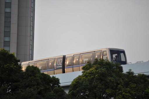 台場　ゆりかもめ 台場,ゆりかもめ,モノレールの写真素材