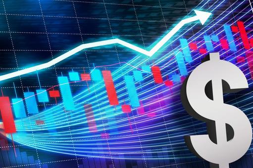 Photo, dollar, rising, chart, 