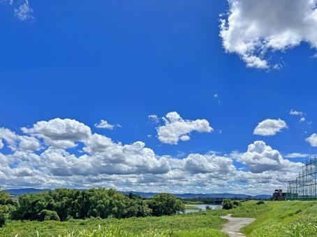 夏の京都桂川 夏の京都桂川の写真
