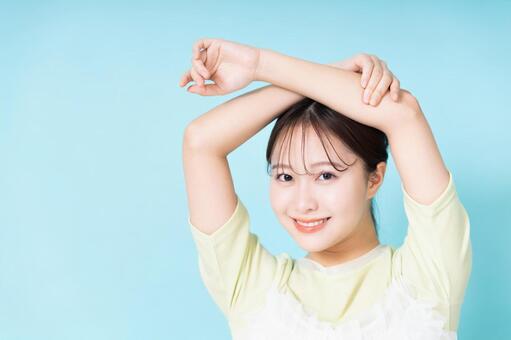 若い女性のポートレート 女性,若い,若い女性の写真素材