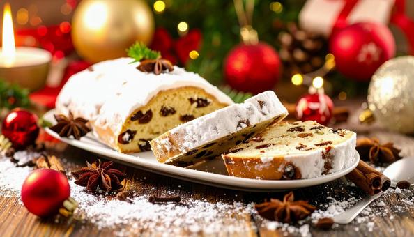 クリスマス シュトーレン ケーキ クリスマス シュトーレン ケーキの写真