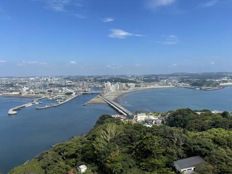 江ノ島全景 江ノ島全景 壁紙,背景,江ノ島の写真素材