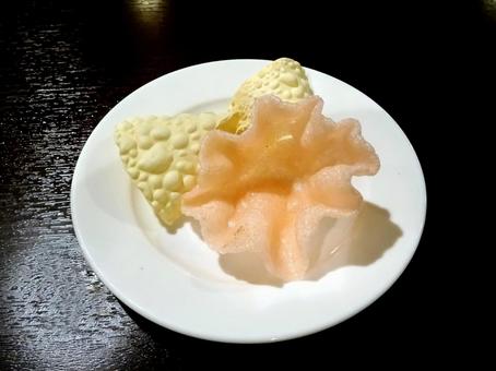 パパドとシャーペン パパド,シャーペン,揚げ菓子の写真素材