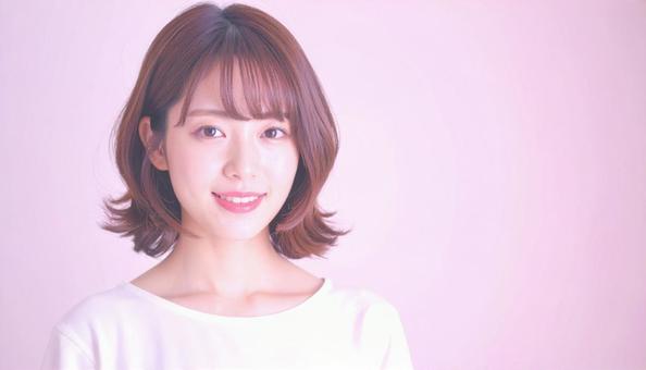 ヘアスタイルモデル：ウェーブの写真