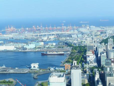 ミニチュアのような横浜の街並み2 ミニチュアのような横浜の街並み2 横浜,海,神奈川の写真素材