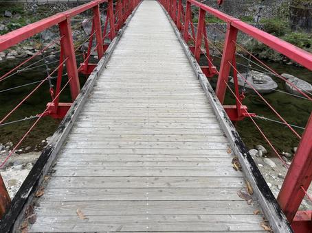 香嵐渓の橋の写真