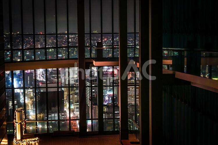 名古屋の夜景（スカイプロムナードから）２ イルミネーション,キラキラ,タワーの写真素材