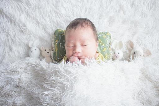 赤ちゃん・黄色いお包み8 赤ちゃん・黄色いお包み8 赤ちゃん,お包み,お包の写真素材