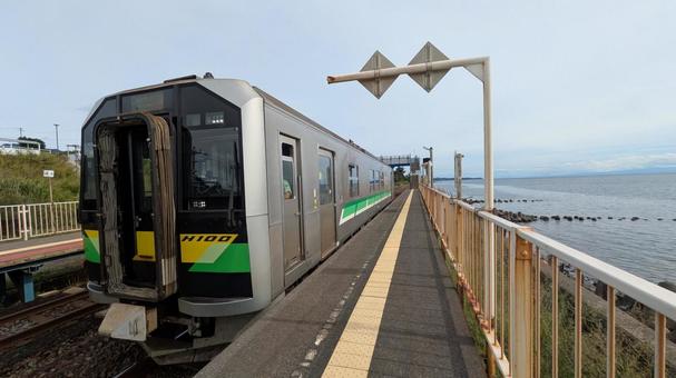 JR北海道 室蘭本線 北舟岡駅 ホーム JR北海道 室蘭本線 北舟岡駅 ホーム jr北海道,jr,室蘭本線の写真素材