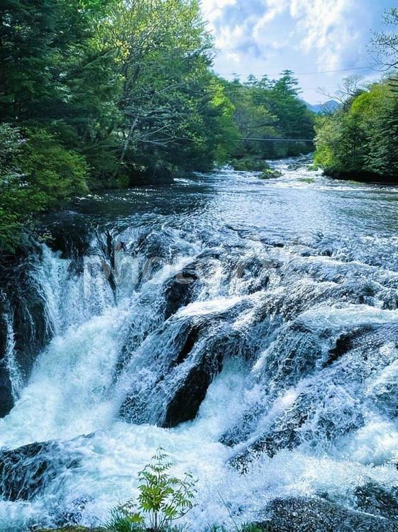 栃木県　日光 滝,瀧,川の写真素材